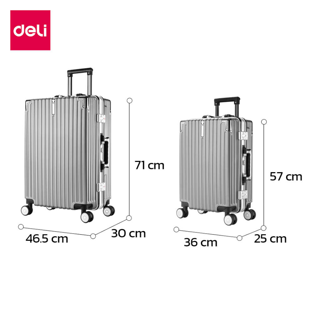 กระเป๋าเดินทางล้อลาก DELI EH1045-GR-20-01 20 นิ้ว สีเทา_7